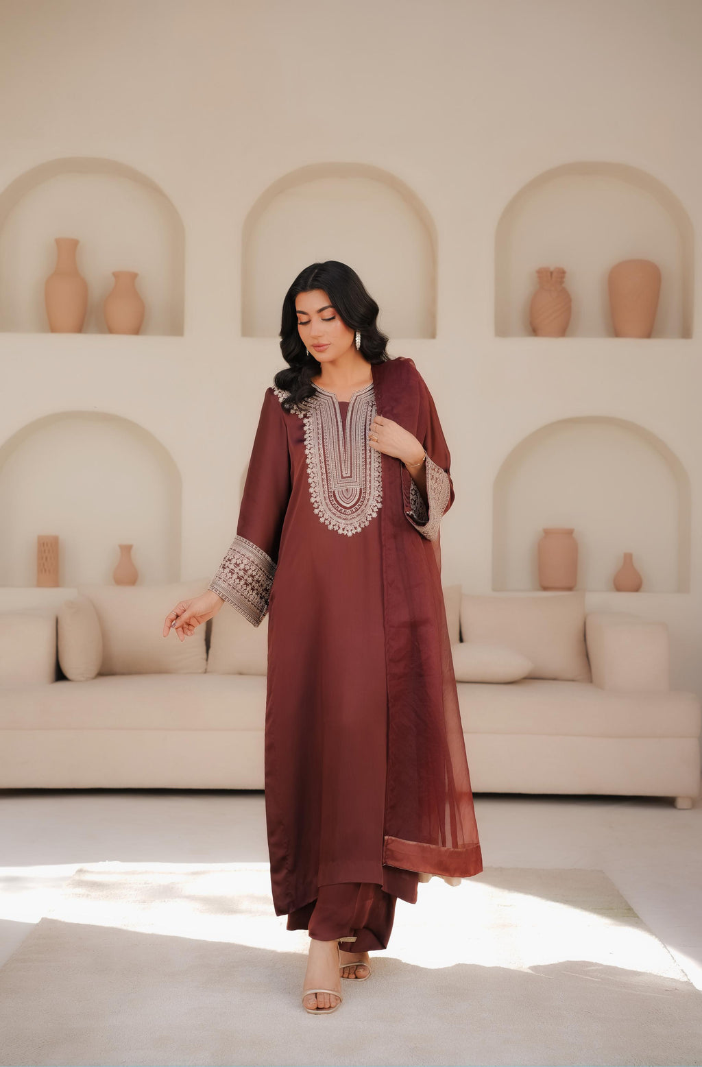 Brown Embroidered - EF0015