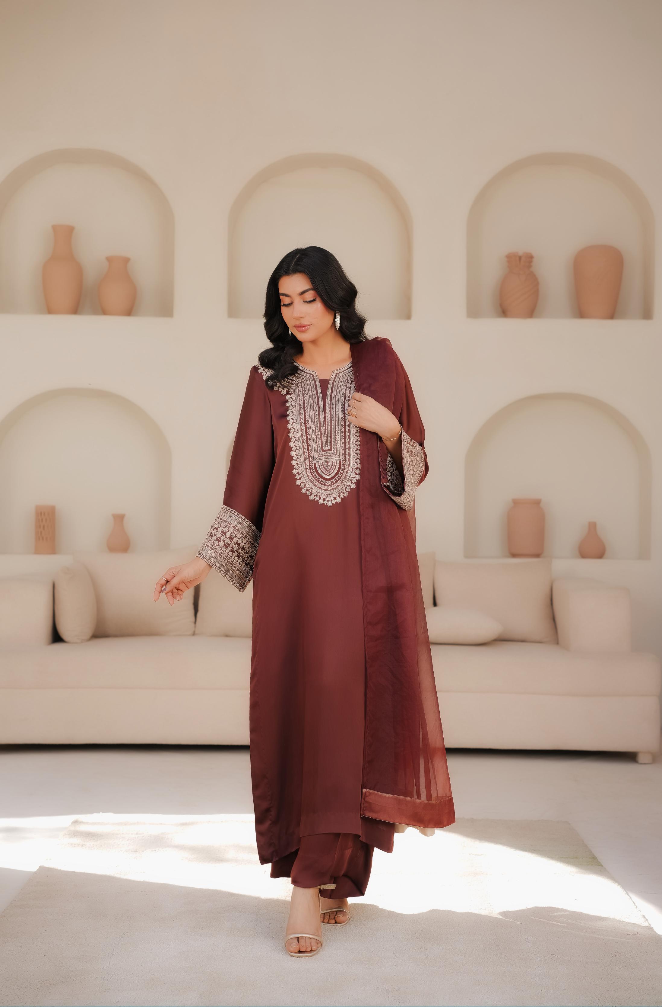 Brown Embroidered - EF0015