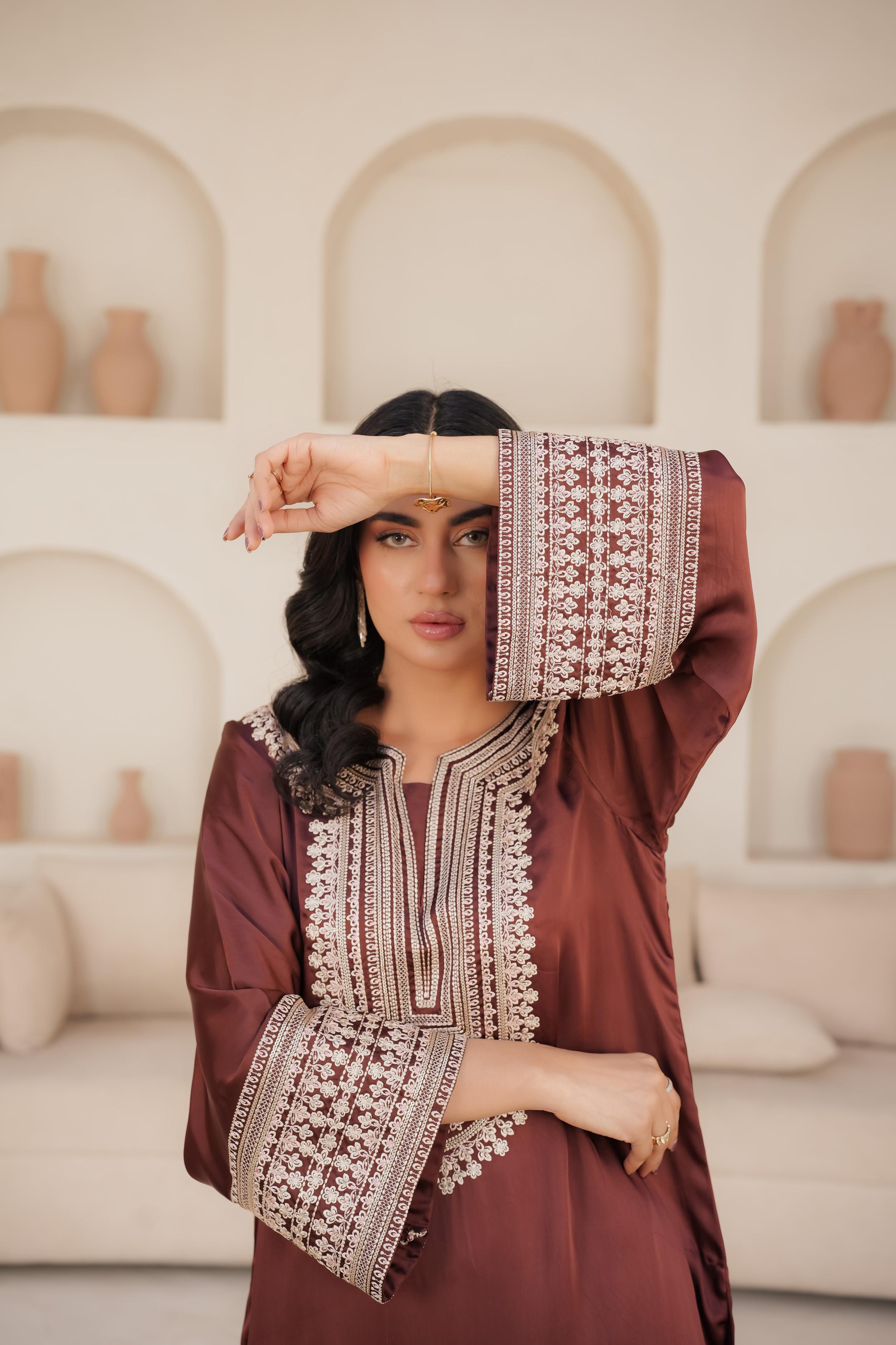 Brown Embroidered - EF0015