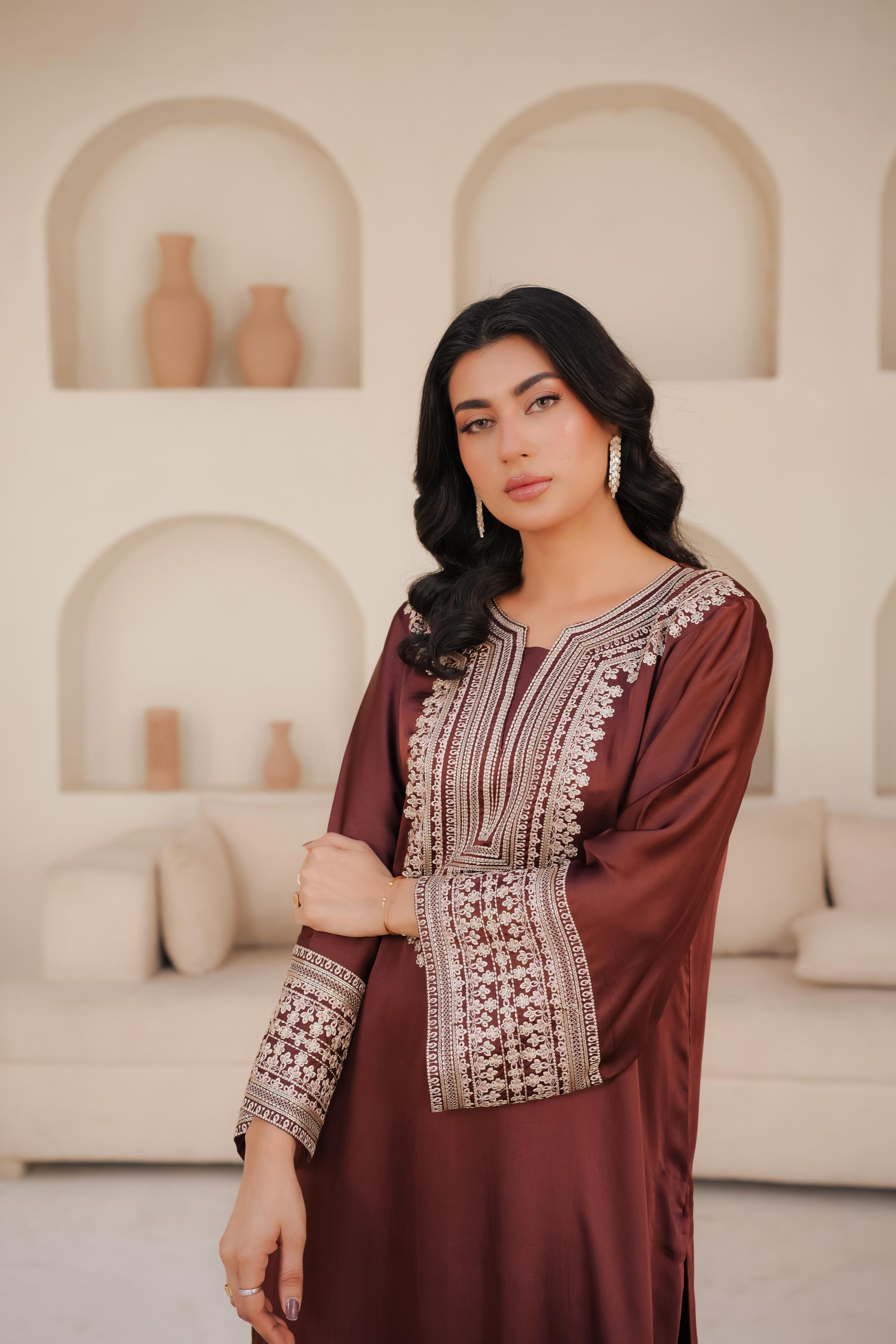 Brown Embroidered - EF0015