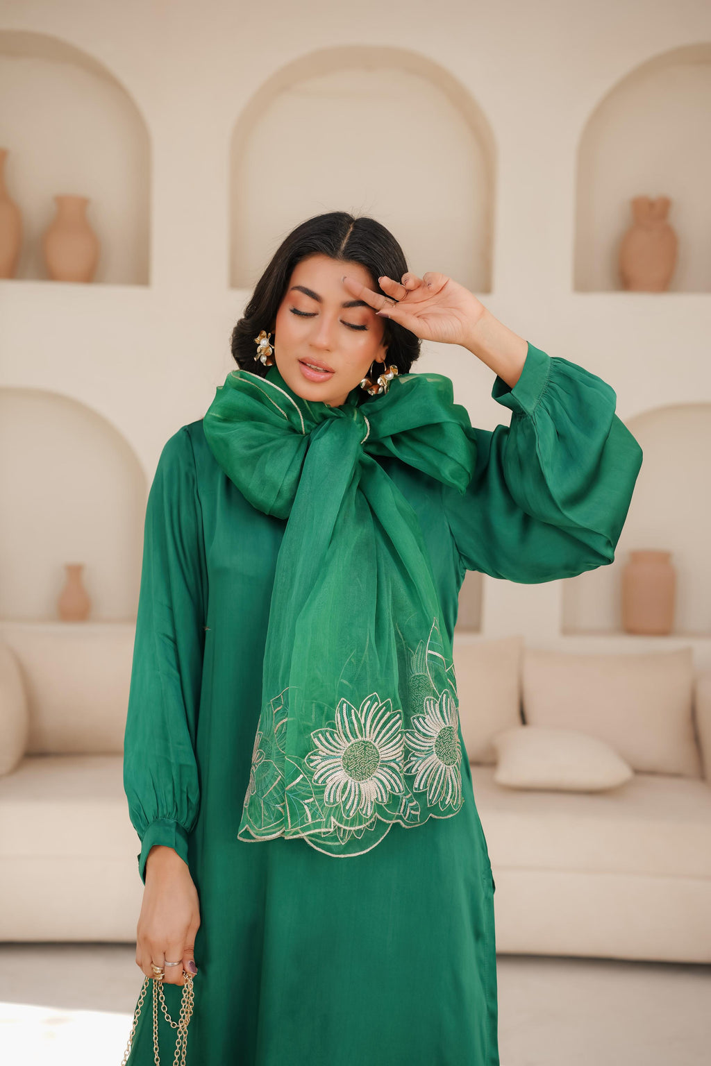 Bottle Green Embroidered - EF0014