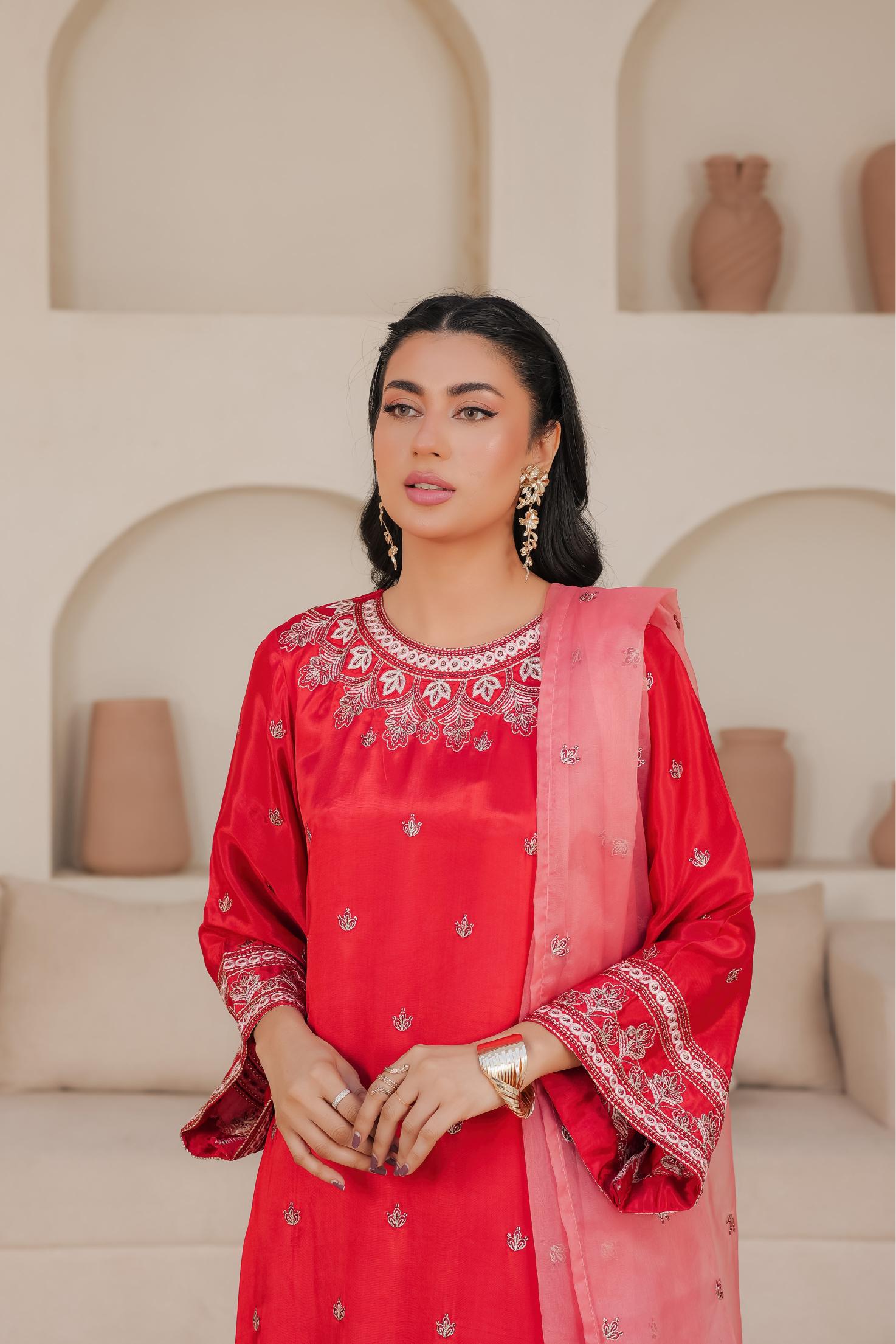 Carrot Red Embroidered - EF0011