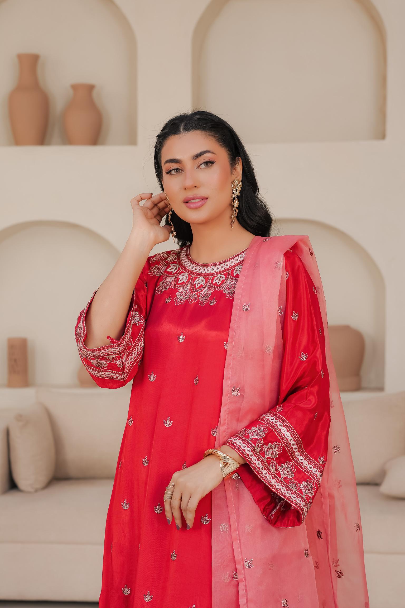 Carrot Red Embroidered - EF0011