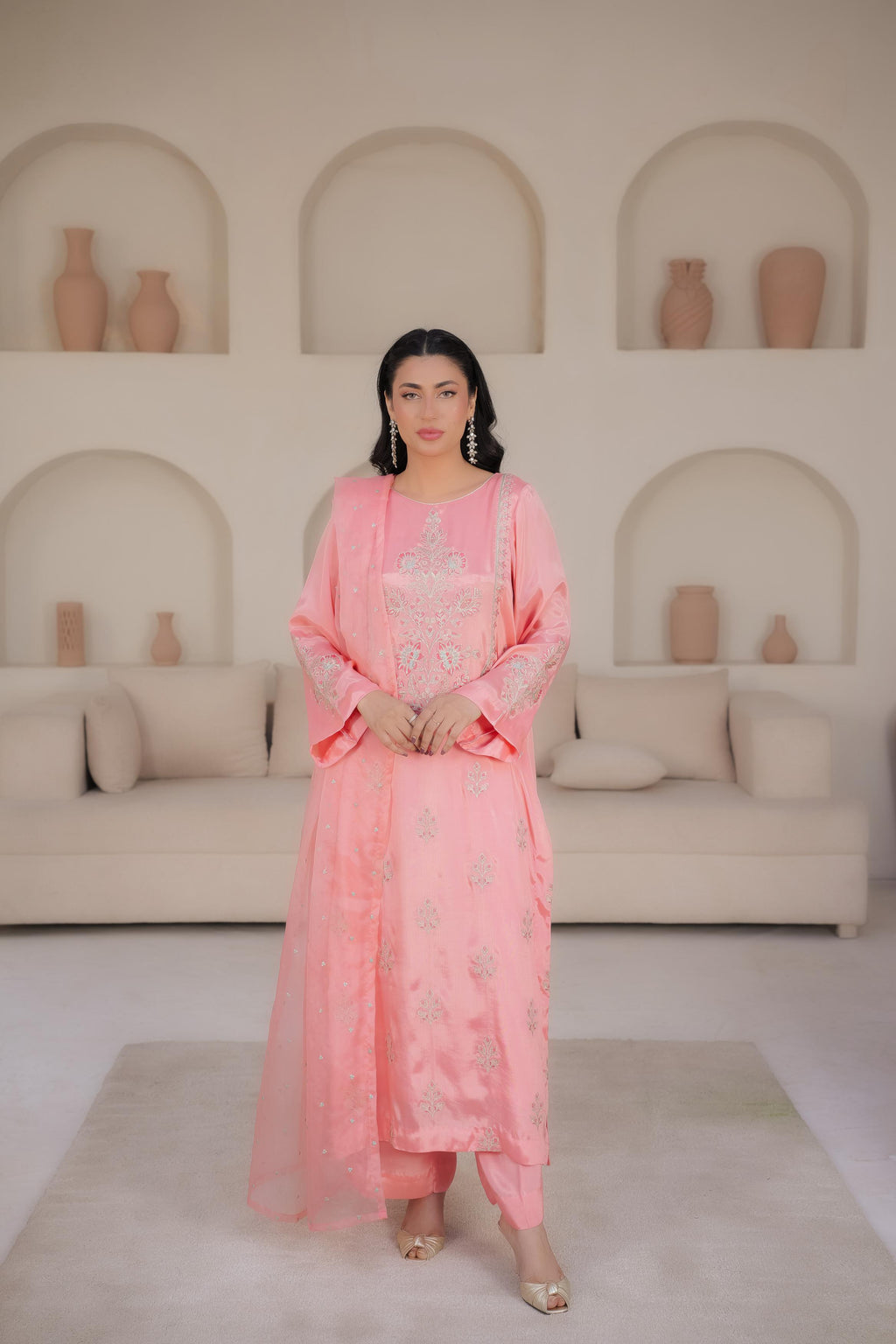 Peach Embroidered - EF0012