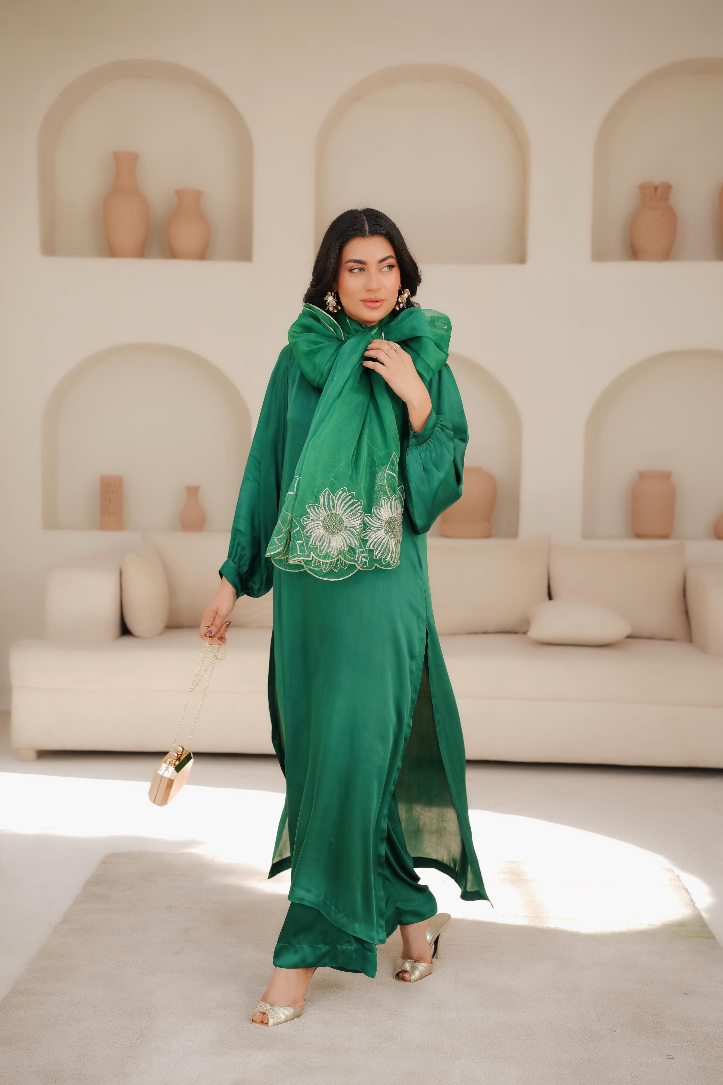 Bottle Green Embroidered - EF0014