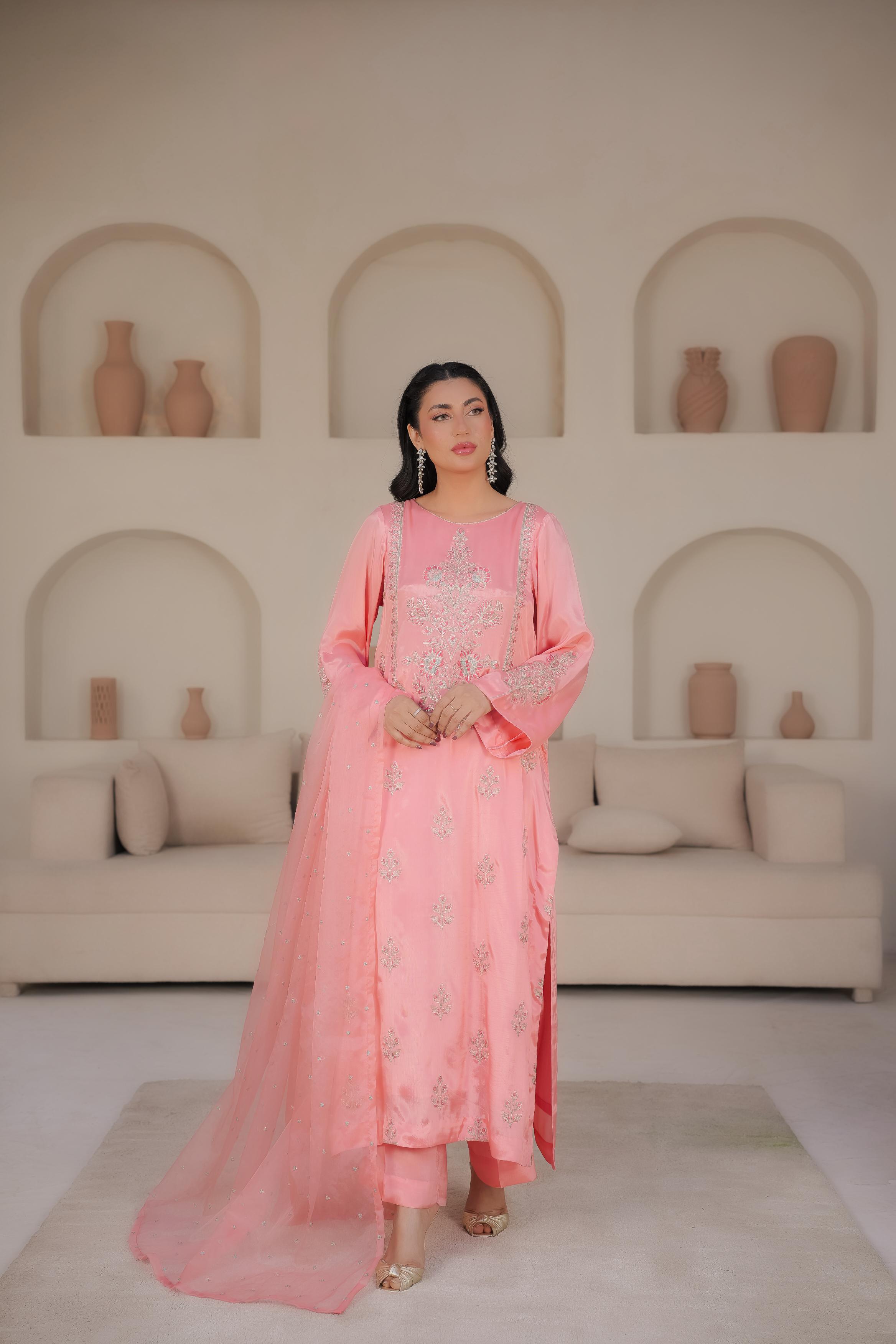 Peach Embroidered - EF0012