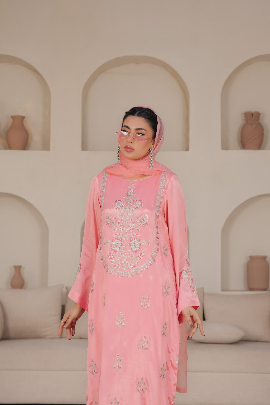 Peach Embroidered - EF0012